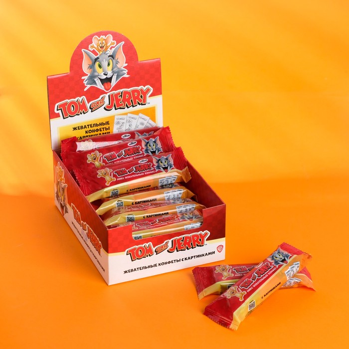 Tom and Jerry конфеты жевательные ассорти вкусов, 34,5 г конфеты жевательные mamba тропикс ассорти вкусов 79 5 г