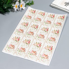 

Декупажная карта "Розовые цветы" формат А4, плотность 45г/м2