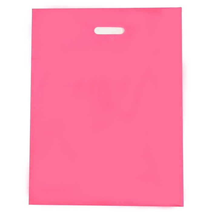 Пакет полиэтиленовый с вырубной ручкой, Розовый 40-50 См, 60 мкм пакет полиэтиленовый тико пвд 45х38 см 50 шт с вырубной ручкой восточные сказки 60 мкм н00123728