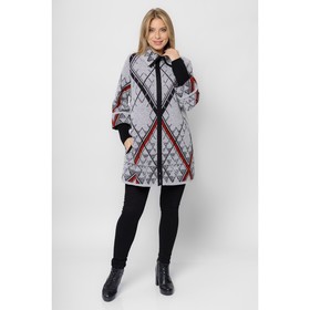 

Кардиган женский, размер 58, цвет серо-терракотовый