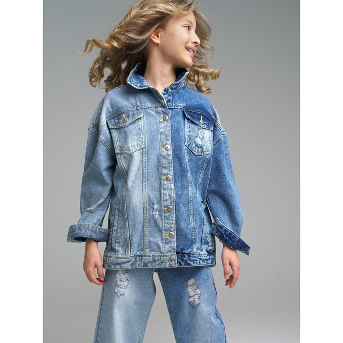 фото Куртка джинсовая для девочки, рост 158 см playtoday