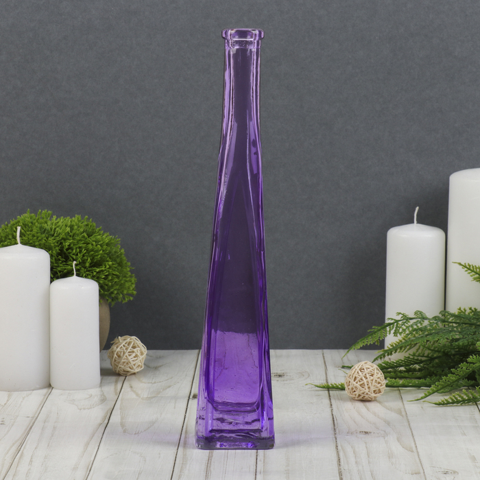 Ваза "Стрелки" четырехгранная, микс 0,2 л