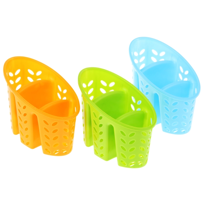 Сушилка для столовых приборов "Забава", 3 отделения, цвета МИКС