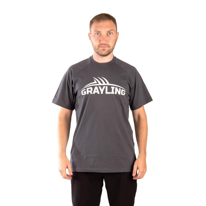 

Футболка GRAYLING Logo, хлопок, графит, р-р XS