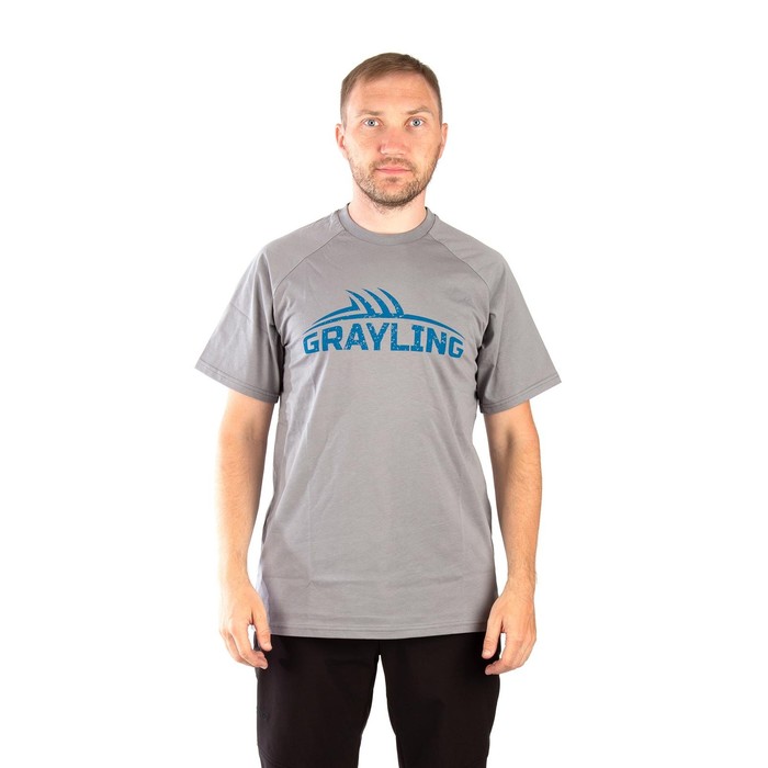 

Футболка GRAYLING Logo, хлопок, серый, р-р XXL