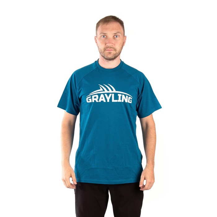 фото Футболка grayling logo, хлопок, синий, р-р xl