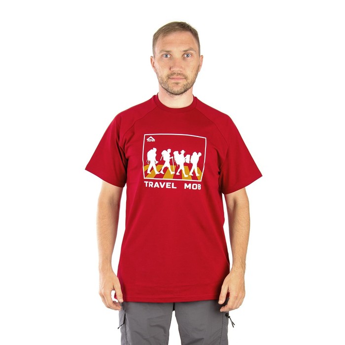 фото Футболка payer travel mob, хлопок, бордо, р-р xxxl