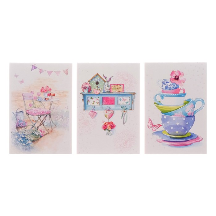 Блокнот А6, 48 листов в клетку на скрепке Hallmark, обложка мелованный картон, ВД лак, блок офсет, МИКС