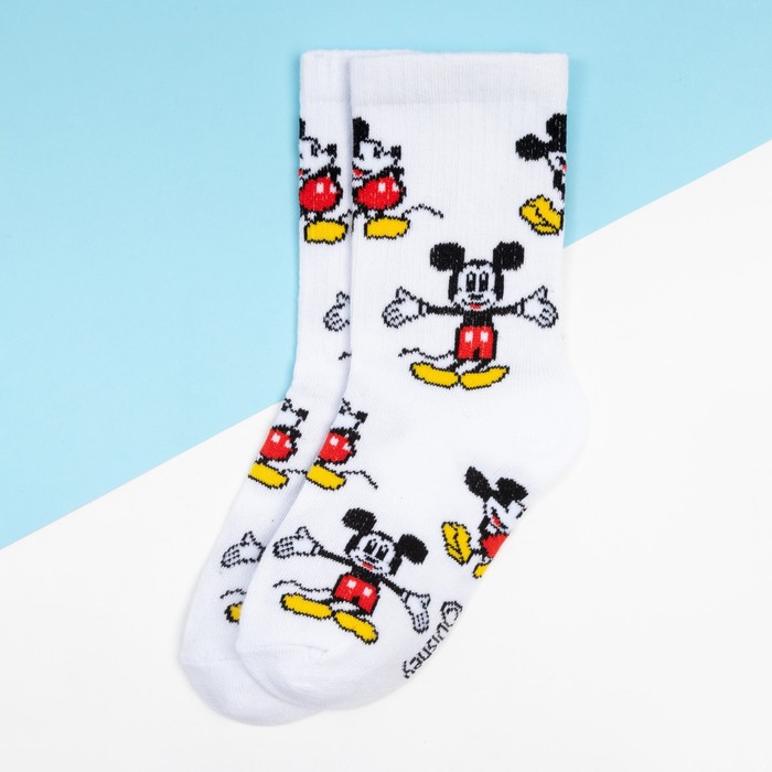 Носки «Микки Маус», Disney, цвет белый, 16-18 см