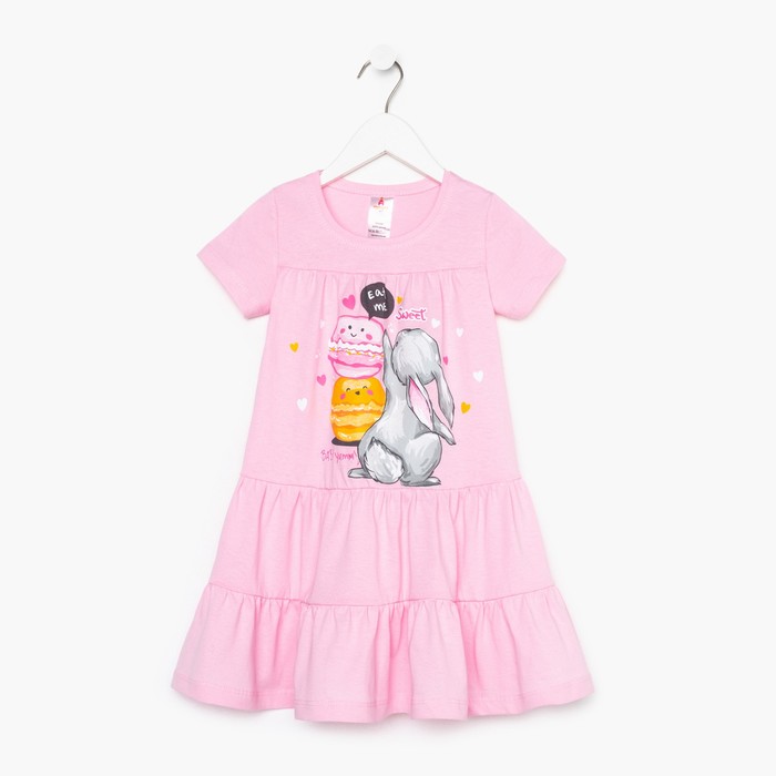 фото Платье для девочки пл-647/1 виоланта-1, цвет розовый, рост 104 см ivashka