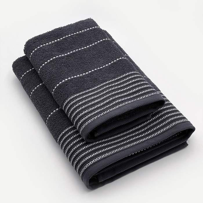 фото Полотенце махровое 70х130 скиф,цвет графит, 450г/м хл 100% премьер текстиль