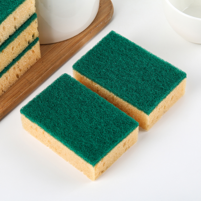 Набор губок для мытья тефлоновой посуды, 5 шт