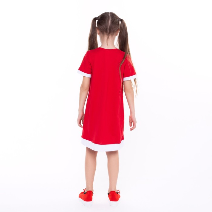 

Платье для девочки, цвет красный, рост 116 см