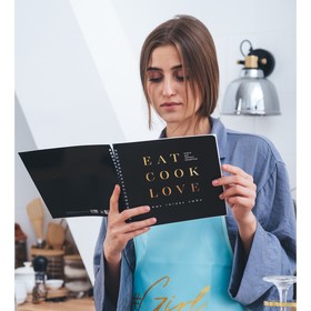 

Книга для записи рецептов Eat cook LOVE, 20х20 см, 40 листов