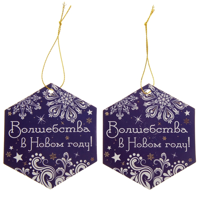 Подвеска на елку "Волшебства в Новом году", 2 шт.