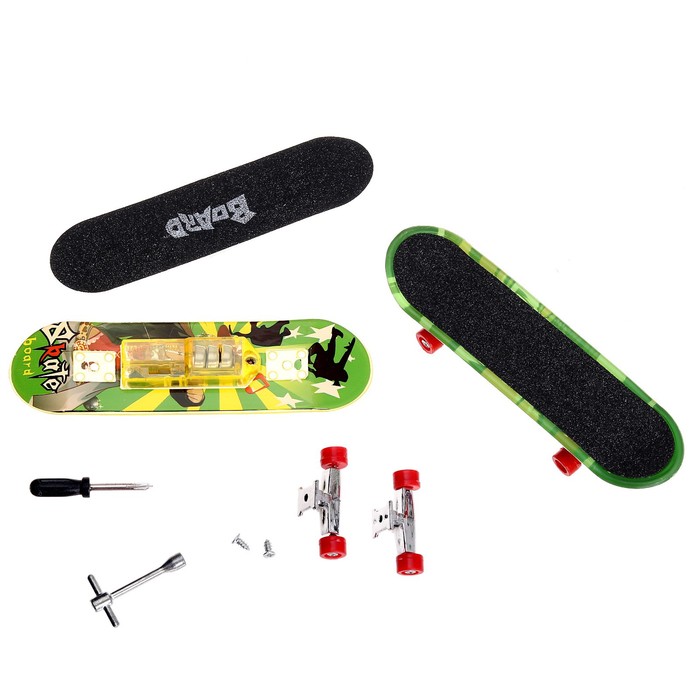 

Набор пальчиковых скейтбордов "Скейтпарк", со сменной доской и аксессуарами МИКС в ПАКЕТЕ