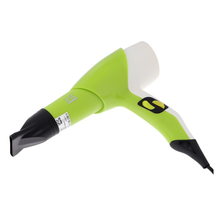 

Фен Irit IR-3145, 1500 Вт, 2 скорости, 2 режима, 1 насадка, шнур 1.5 м, зелёный