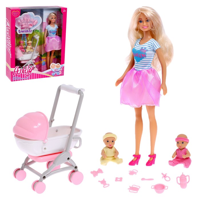 Кукла-модель «Молодая Мама» с малышами и аксессуарами, МИКС