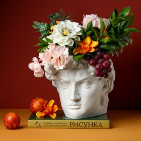

Гипсовая фигура кашпо Давид, 24,5 х 21,5 х 23 см (углубление D1-13,5; D2-10,5 h=13)