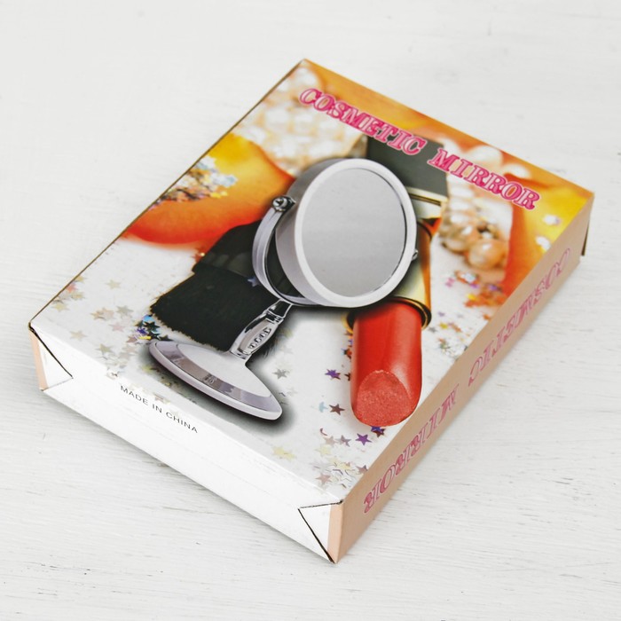 Зеркало на ножке «Элит», круглое, двустороннее, с двукратным увеличением, d=15см, цвет МИКС