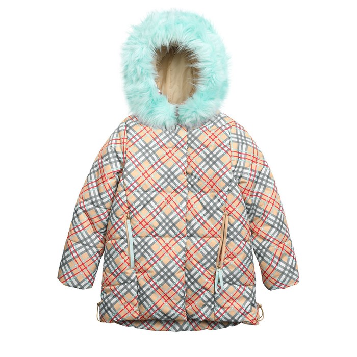 Куртка для девочек, рост 128 см, цвет бежевый куртка для девочек рост 128 см цвет коралловый