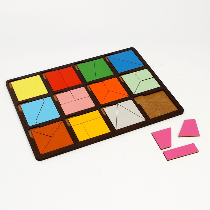 фото Развивающая доска «сложи квадрат» 1 уровень сложности нескучные игры