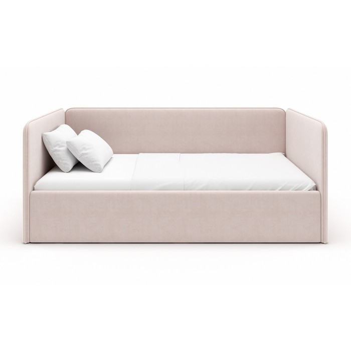фото Кровать-диван leonardo, боковина большая, 180х80 см, цвет розовый romack