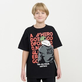 

Футболка для мальчиков, рост 158 см, цвет черный