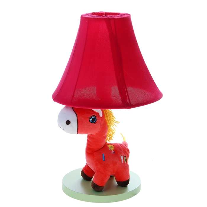 Светильник детский "Плюшевая зебра", розовый