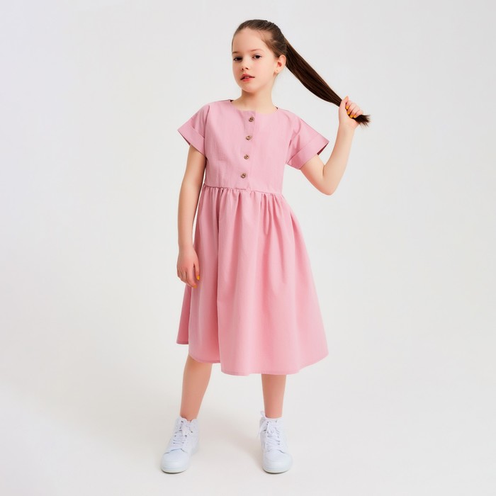 

Платье для девочки MINAKU: Cotton Collection цвет сиреневый, рост 152