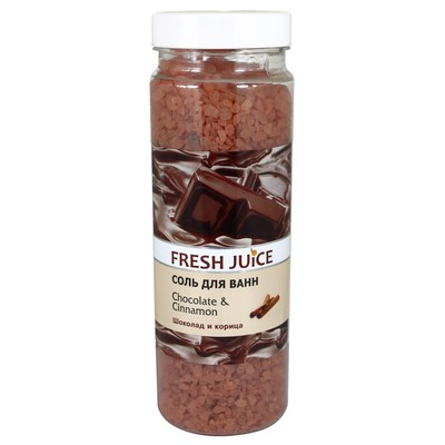 Соль для ванн Fresh Juice Chocolate & Cinnamon, Шоколад и корица , 700 г
