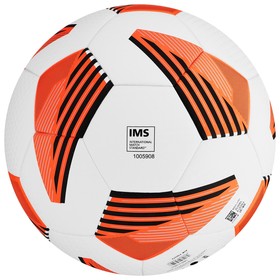 

Мяч футбольный ADIDAS Tiro League TB, FS0374, размер 5, IMS, 32 панели, ПУ, термосшивка, цвет белый/оранжевый
