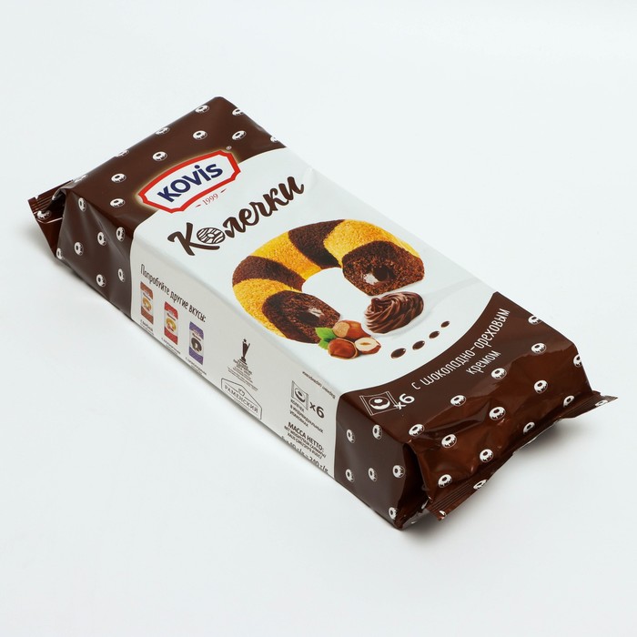 

Колечки Шокол-орех крем 240г/пирожные/Kovis
