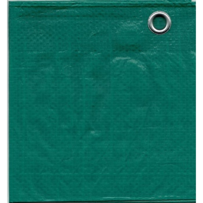 Тент, 8 × 12 м, плотность 90 г/м², эконом, люверсы шаг 1 м, зелёный, серебристый