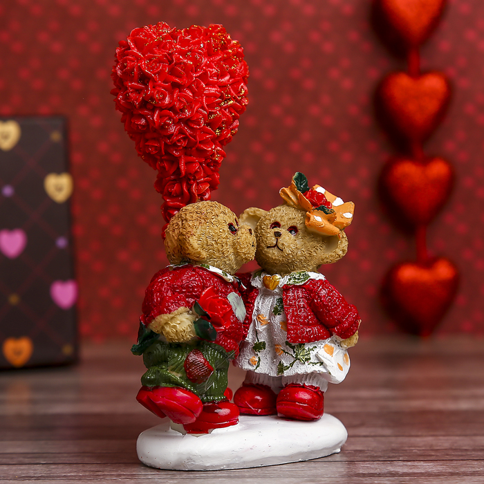 Сувенир "Мишки под розовым деревом", МИКС