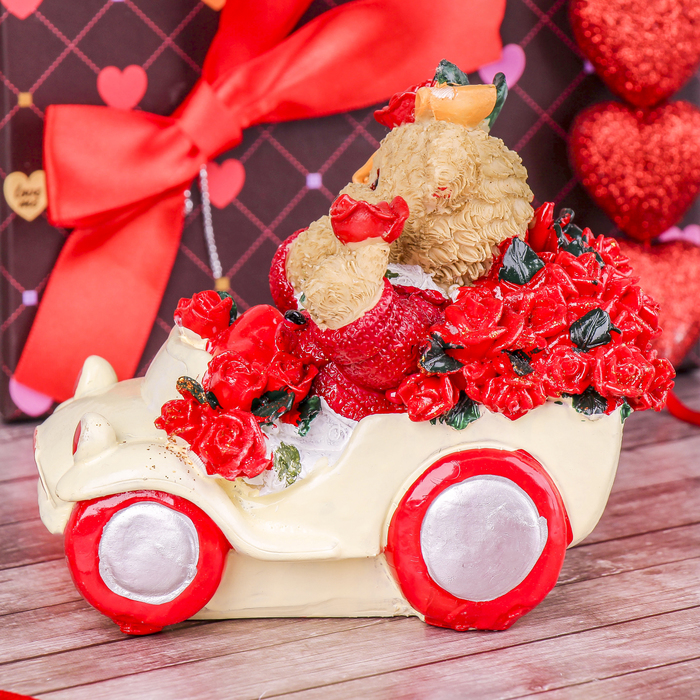 Копилка "Мишки в кофточках за рулем", МИКС