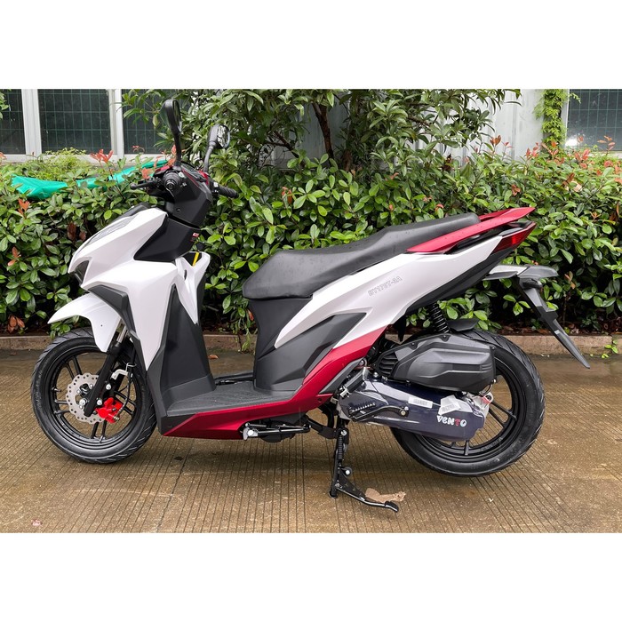Скутер Vento INFERNO 150, 49cc, матовый бело-красный, черный
