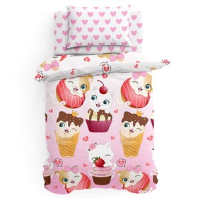 

КПБ «Sweets kittens» детский, размер 214x150 см, 217x143 см, 70x70 см-2 шт.
