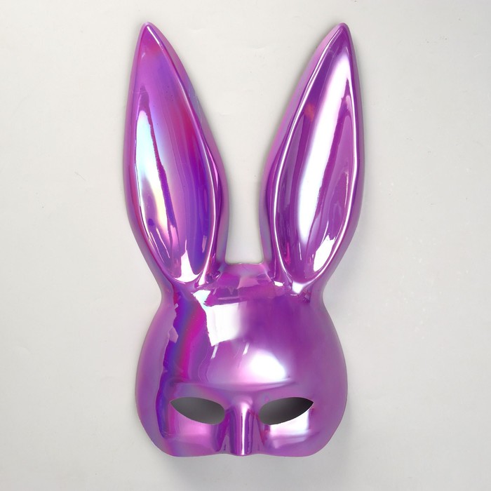 Карнавальная маска «Зайка», фиолетовый перелив карнавальная маска зайка фуксия матовая в наборе1шт