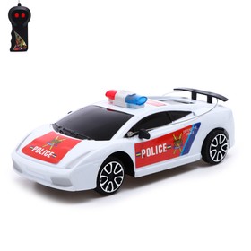 Машина радиоуправляемая «Полицейский патруль», работает от батареек, цвет бело-красный Ош