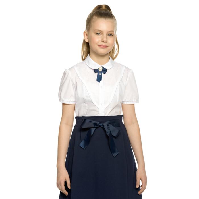Блузка для девочек, рост 146 см, цвет белый