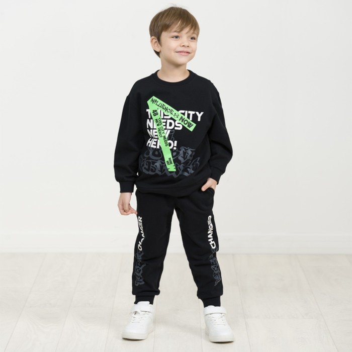 

Комплект для мальчиков, рост 98 см, цвет черный