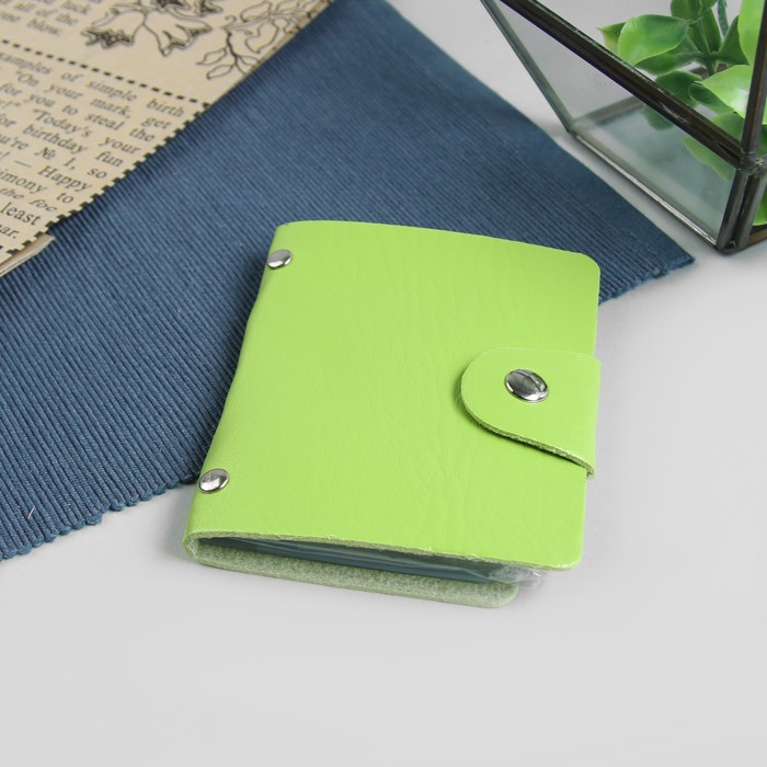 Визитница "Престиж", 10 холдеров, зеленый