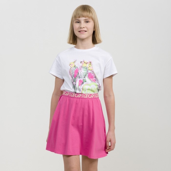 

Комплект для девочек, рост 128 см, цвет белый