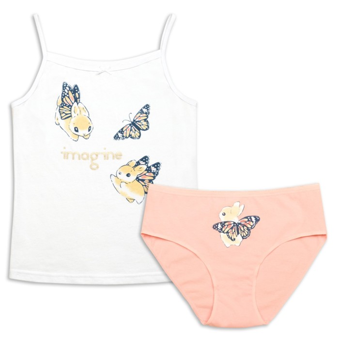 

Комплект для девочек, рост 128 см, цвет белый