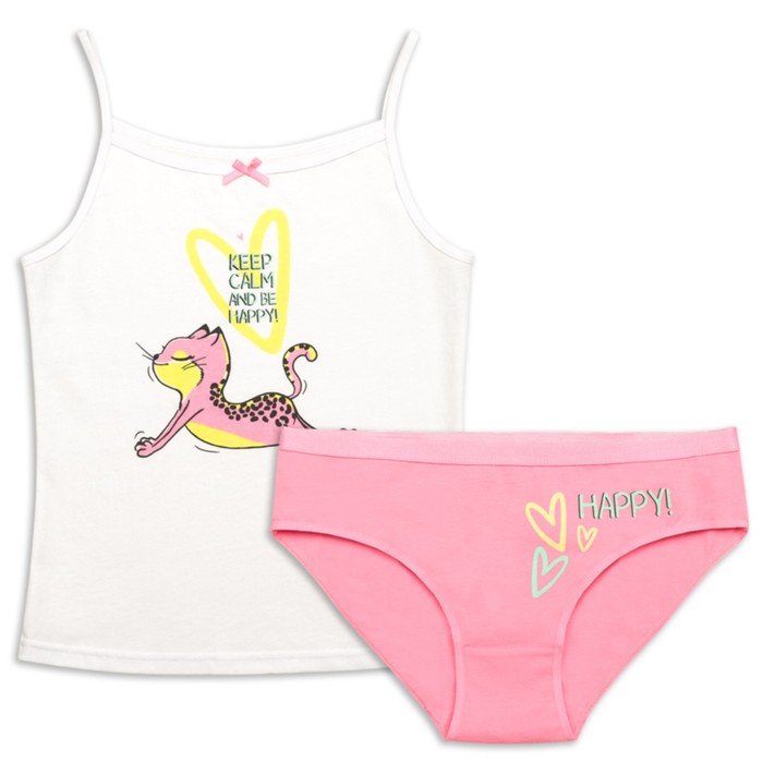 

Комплект для девочек, рост 128 см, цвет белый