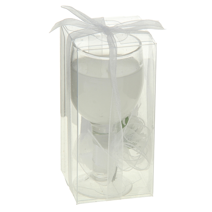 Свеча гелевая "Три ромашки", цвет белый