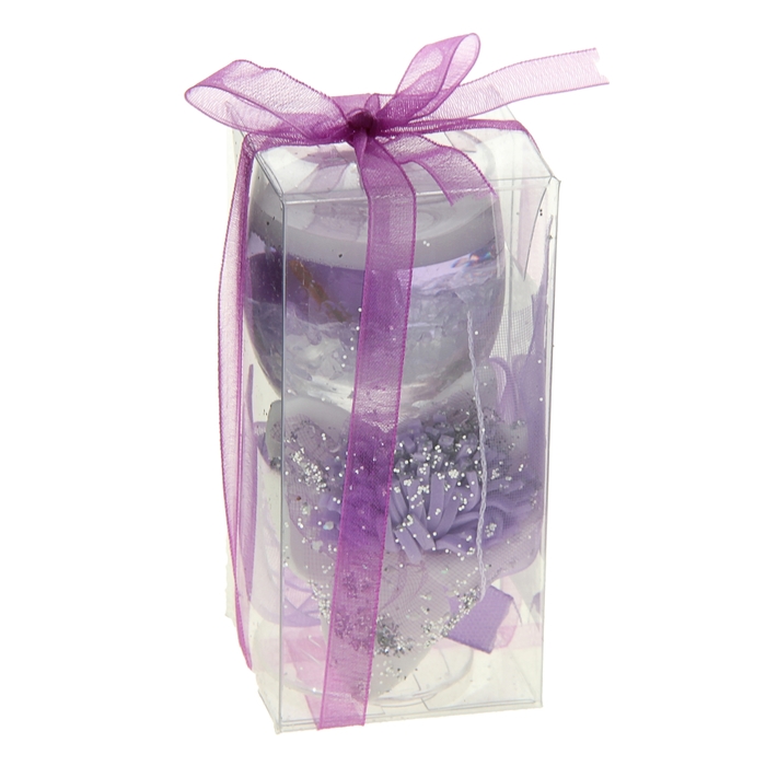 Свеча гелевая "Космея", цвет сиреневый