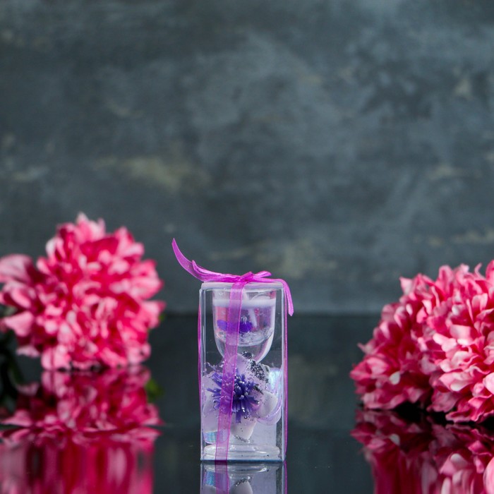 Свеча гелевая "Космея", цвет сиреневый