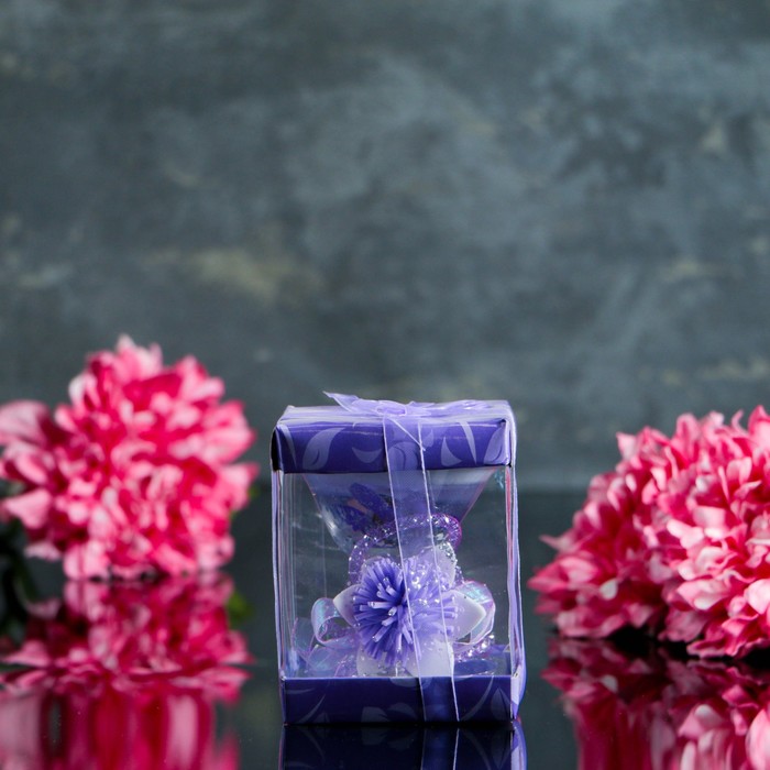 Свеча гелевая "Космея", цвет сиреневый